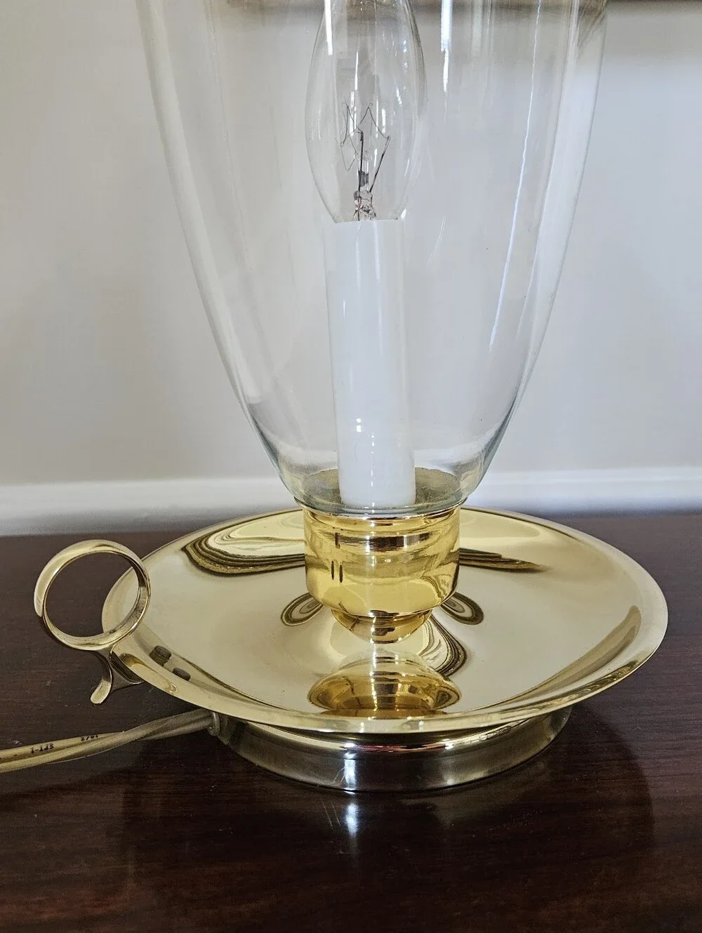 Vintage Brass Hurricane Candle Lamp 10